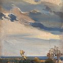 Landscape Sibiria 1943 oil on      canvas 50x35